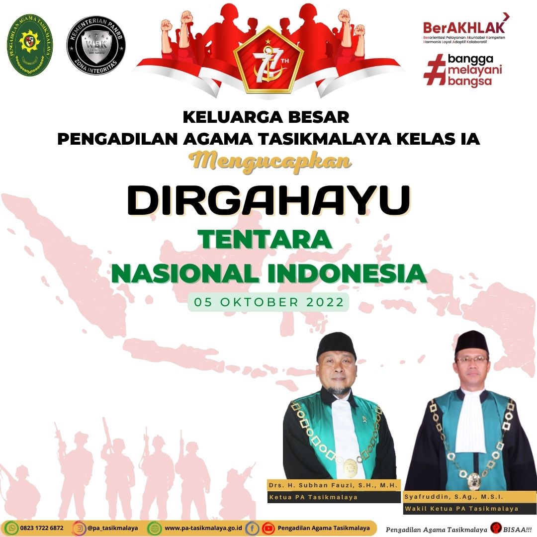 Grey Simple Dirgahayu TNI Instagram Post